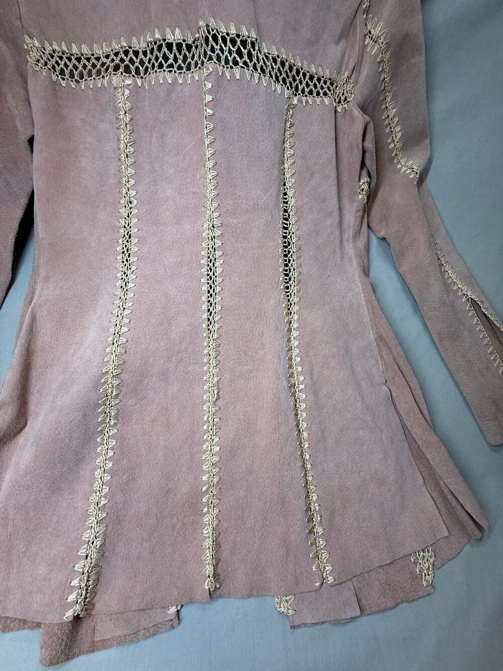 Boho/western/Y2k Women's Suede Leather Jacket Size Medium - Picture 9 of 16